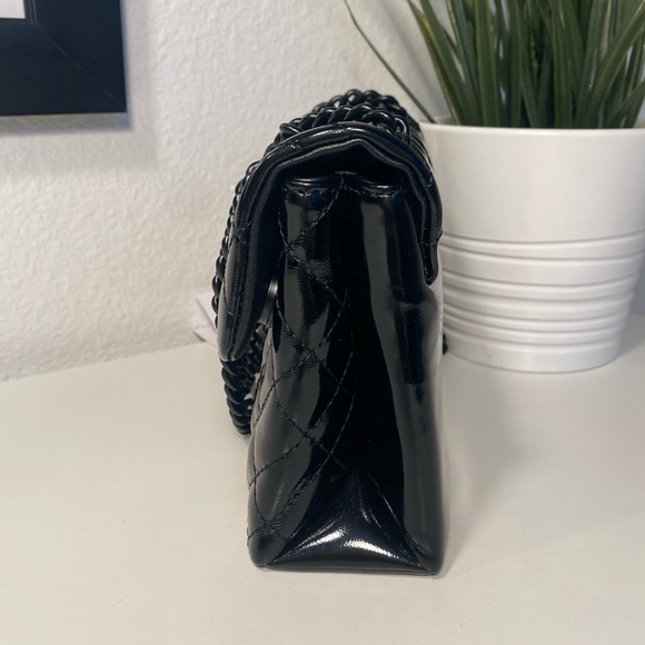 NWT Kurt Geiger Patent Leather Brixton Drench Bag - Picture 7 of 13